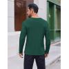 imageCOOFANDY Thermal Shirts for Men Heavyweight Long Sleeve T Shirt Casual Basic Shirts Stretch Crew Neck UndershirtsGreen