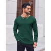 imageCOOFANDY Thermal Shirts for Men Heavyweight Long Sleeve T Shirt Casual Basic Shirts Stretch Crew Neck UndershirtsGreen