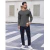 imageCOOFANDY Thermal Shirts for Men Heavyweight Long Sleeve T Shirt Casual Basic Shirts Stretch Crew Neck UndershirtsGrey