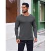 imageCOOFANDY Thermal Shirts for Men Heavyweight Long Sleeve T Shirt Casual Basic Shirts Stretch Crew Neck UndershirtsGrey