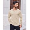 imageCOOFANDY Thermal Shirts for Men Heavyweight Long Sleeve T Shirt Casual Basic Shirts Stretch Crew Neck UndershirtsKhaki