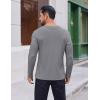 imageCOOFANDY Thermal Shirts for Men Heavyweight Long Sleeve T Shirt Casual Basic Shirts Stretch Crew Neck UndershirtsLight Grey