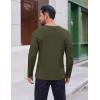 imageCOOFANDY Thermal Shirts for Men Heavyweight Long Sleeve T Shirt Casual Basic Shirts Stretch Crew Neck UndershirtsOlive Green