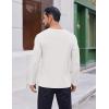 imageCOOFANDY Thermal Shirts for Men Heavyweight Long Sleeve T Shirt Casual Basic Shirts Stretch Crew Neck UndershirtsWhite