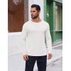 imageCOOFANDY Thermal Shirts for Men Heavyweight Long Sleeve T Shirt Casual Basic Shirts Stretch Crew Neck UndershirtsWhite