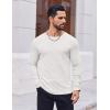 imageCOOFANDY Thermal Shirts for Men Heavyweight Long Sleeve T Shirt Casual Basic Shirts Stretch Crew Neck UndershirtsWhite