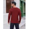imageCOOFANDY Thermal Shirts for Men Heavyweight Long Sleeve T Shirt Casual Basic Shirts Stretch Crew Neck UndershirtsWine Red
