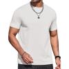 imageCOOFANDY Mens T Shirts Short Sleeve Heavyweight Tshirt Casual Crew Neck Tee Shirts for MenWhite