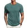 imageCOOFANDY Mens T Shirts Short Sleeve Soft Crew Neck Lightweight Tee Shirts Casual Summer Basic TopsGreen