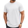 imageCOOFANDY Mens TShirts 100 Cotton Crewneck Short Sleeve Tees Casual Plain ShirtsAll White
