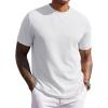 imageCOOFANDY Mens Waffle TShirts Short Sleeve Casual Crew Neck Shirt Cotton Summer Plain Pullover TeesWhite