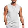 imageCOOFANDY Mens Workout Tank Tops Cotton 3 Pack Soft Gym Muscle Shirt Sleeveless Classic T ShirtsWhite1 Pack