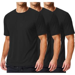 imageCOOFANDY 3 Pack Mens Athletic TShirts Short Sleeve  Quick Dry Moisture Wicking Workout Shirts for Running Gym CasualBlackBlackBlack3 Pack