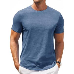 imageCOOFANDY Mens T Shirt Short Sleeve Classic Crew Neck TShirt Casual Summer Basic Tee ShirtsBlue