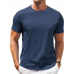 imageCOOFANDY Mens T Shirt Short Sleeve Classic Crew Neck TShirt Casual Summer Basic Tee ShirtsNavy Blue