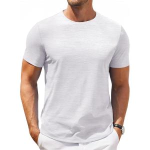 imageCOOFANDY Mens T Shirt Short Sleeve Classic Crew Neck TShirt Casual Summer Basic Tee ShirtsWhite