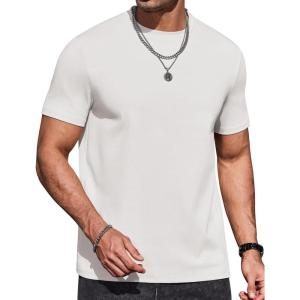 imageCOOFANDY Mens T Shirts Short Sleeve Heavyweight Tshirt Casual Crew Neck Tee Shirts for MenWhite
