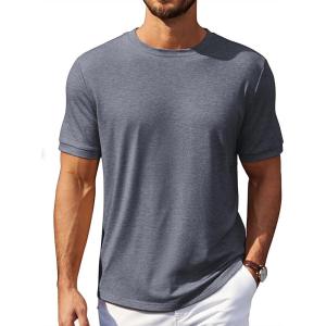imageCOOFANDY Mens TShirts Summer Crew Neck Casual T Shirts Plain Short Sleeve Shirts Basic TeesMedium Gray