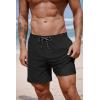 imageCOOFANDY 2 in 1 Mens Swim Trunks 7 Inch Quick Dry Board Shorts Beach Swim Shorts Bathing Suit with Compression LinerBlack
