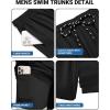 imageCOOFANDY 2 in 1 Mens Swim Trunks 7 Inch Quick Dry Board Shorts Beach Swim Shorts Bathing Suit with Compression LinerBlack