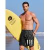 imageCOOFANDY 2 in 1 Mens Swim Trunks 7 Inch Quick Dry Board Shorts Beach Swim Shorts Bathing Suit with Compression LinerBlack American Flag
