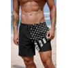 imageCOOFANDY 2 in 1 Mens Swim Trunks 7 Inch Quick Dry Board Shorts Beach Swim Shorts Bathing Suit with Compression LinerBlack American Flag