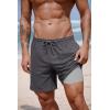 imageCOOFANDY 2 in 1 Mens Swim Trunks 7 Inch Quick Dry Board Shorts Beach Swim Shorts Bathing Suit with Compression LinerDark Gray