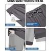 imageCOOFANDY 2 in 1 Mens Swim Trunks 7 Inch Quick Dry Board Shorts Beach Swim Shorts Bathing Suit with Compression LinerDark Gray