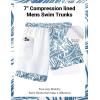 imageCOOFANDY 2 in 1 Mens Swim Trunks 7 Inch Quick Dry Board Shorts Beach Swim Shorts Bathing Suit with Compression LinerDeep Blue Plam Leaf