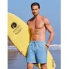 imageCOOFANDY 2 in 1 Mens Swim Trunks 7 Inch Quick Dry Board Shorts Beach Swim Shorts Bathing Suit with Compression LinerLight Blue