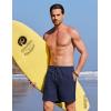 imageCOOFANDY 2 in 1 Mens Swim Trunks 7 Inch Quick Dry Board Shorts Beach Swim Shorts Bathing Suit with Compression LinerNavy Bule