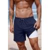 imageCOOFANDY 2 in 1 Mens Swim Trunks 7 Inch Quick Dry Board Shorts Beach Swim Shorts Bathing Suit with Compression LinerNavy Bule