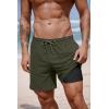 imageCOOFANDY 2 in 1 Mens Swim Trunks 7 Inch Quick Dry Board Shorts Beach Swim Shorts Bathing Suit with Compression LinerOlive Green