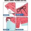 imageCOOFANDY 2 in 1 Mens Swim Trunks 7 Inch Quick Dry Board Shorts Beach Swim Shorts Bathing Suit with Compression LinerPink Anchor