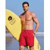 imageCOOFANDY 2 in 1 Mens Swim Trunks 7 Inch Quick Dry Board Shorts Beach Swim Shorts Bathing Suit with Compression LinerRed