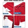 imageCOOFANDY 2 in 1 Mens Swim Trunks 7 Inch Quick Dry Board Shorts Beach Swim Shorts Bathing Suit with Compression LinerRed