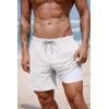 imageCOOFANDY 2 in 1 Mens Swim Trunks 7 Inch Quick Dry Board Shorts Beach Swim Shorts Bathing Suit with Compression LinerWhite