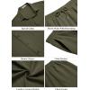 imageCOOFANDY Mens 2 Piece Outfits Casual Summer Beach Textured Button Down Shirt Loose Pants SetArmy Green