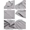 imageCOOFANDY Mens 2 Piece Outfits Casual Summer Beach Textured Button Down Shirt Loose Pants SetLight Grey