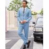 imageCOOFANDY Mens 2 Piece Suits Classic Fit 2 Button Dress Suits Tuxedo Jacket Blazer for Wedding Business Dinner PromLight Blue