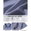 imageCOOFANDY Mens Button Down Shirt Short Sleeve Casual Shirts Linen Textured Summer Beach ShirtsGrey Blue