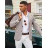 imageCOOFANDY Mens Casual Blazer Knit Sport Coat Lightweight Two Button Suit JacketCoffee