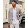 imageCOOFANDY Mens Casual Blazer Knit Sport Coat Lightweight Two Button Suit JacketCoffee