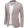 imageCOOFANDY Mens Casual Blazer Knit Sport Coat Lightweight Two Button Suit JacketCoffee