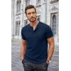 imageCOOFANDY Mens Henley Shirts Short Sleeve Button T Shirt Casual Summer Basic Tee Tops with PocketDarkblue1