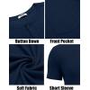 imageCOOFANDY Mens Henley Shirts Short Sleeve Button T Shirt Casual Summer Basic Tee Tops with PocketDarkblue1