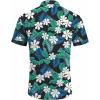 imageCOOFANDY Mens Linen Shirts Short Sleeve Casual Shirts Button Down Shirt for Men Beach Summer Wedding ShirtBlack Floral