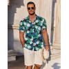 imageCOOFANDY Mens Linen Shirts Short Sleeve Casual Shirts Button Down Shirt for Men Beach Summer Wedding ShirtBlack Floral