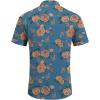 imageCOOFANDY Mens Linen Shirts Short Sleeve Casual Shirts Button Down Shirt for Men Beach Summer Wedding ShirtFloral Paintinggrey Blue