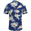 imageCOOFANDY Mens Linen Shirts Short Sleeve Casual Shirts Button Down Shirt for Men Beach Summer Wedding ShirtSummer Floralnavy Blue